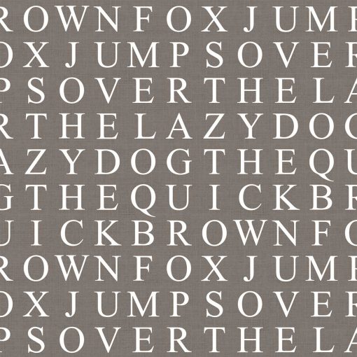 Identity Papers Lazy Dog Quick Brown Fox Wordsearch Wallpaper Taupe White Text