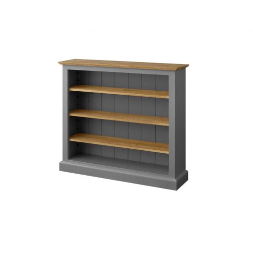Soho Dark Grey Painted Low Bookcase (Large)_2