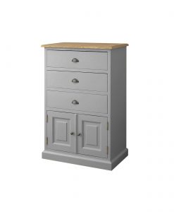 Soho Dark Grey Painted 3 Drawer Cabinet_3