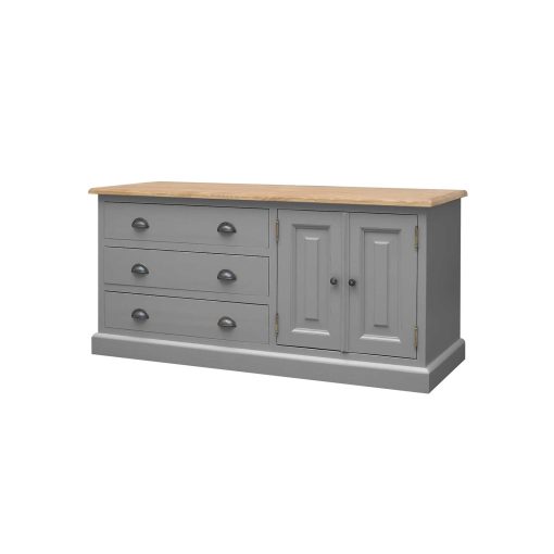 Soho Dark Grey Painted Low Boy Cabinet_1