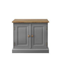 Soho Dark Grey Painted Small 2 Door Cabinet_1