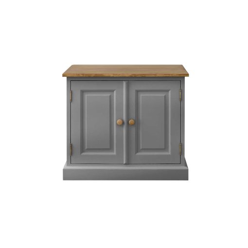 Soho Dark Grey Painted Small 2 Door Cabinet_1