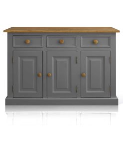 Soho Dark Grey Painted Argyll 3 Door 3 Drawer Dresser_1