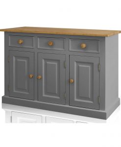 Soho Dark Grey Painted Argyll 3 Door 3 Drawer Dresser_3