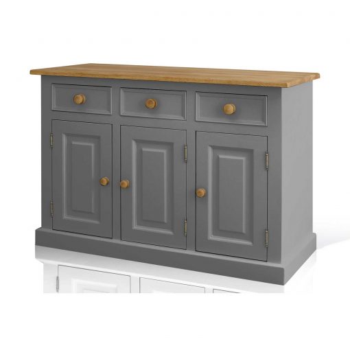 Soho Dark Grey Painted Argyll 3 Door 3 Drawer Dresser_3