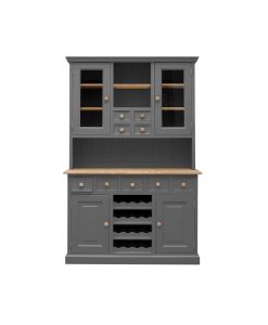Soho Dark Grey Painted Bridle Dresser with Wine Rack_1