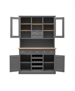Soho Dark Grey Painted Bridle Dresser with Wine Rack_2