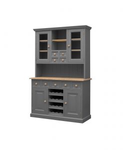 Soho Dark Grey Painted Bridle Dresser with Wine Rack_3