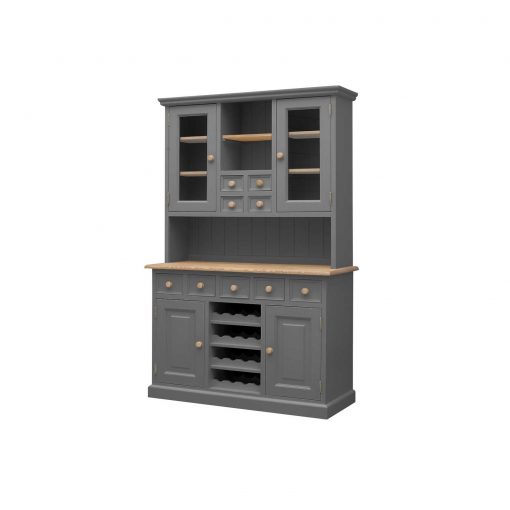 Soho Dark Grey Painted Bridle Dresser with Wine Rack_3