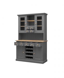 Soho Dark Grey Painted Bridle Dresser with Wine Rack_4