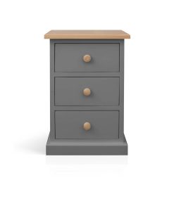 Beyond Home The Soho Painted Furniture Collection 3 Drawer Bedside Cabinet in Grey